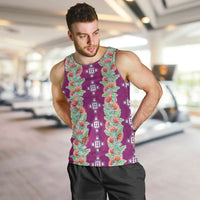 Hawaii Ohia Lehua Men Tank Top Tropical Vibes Fuchsia