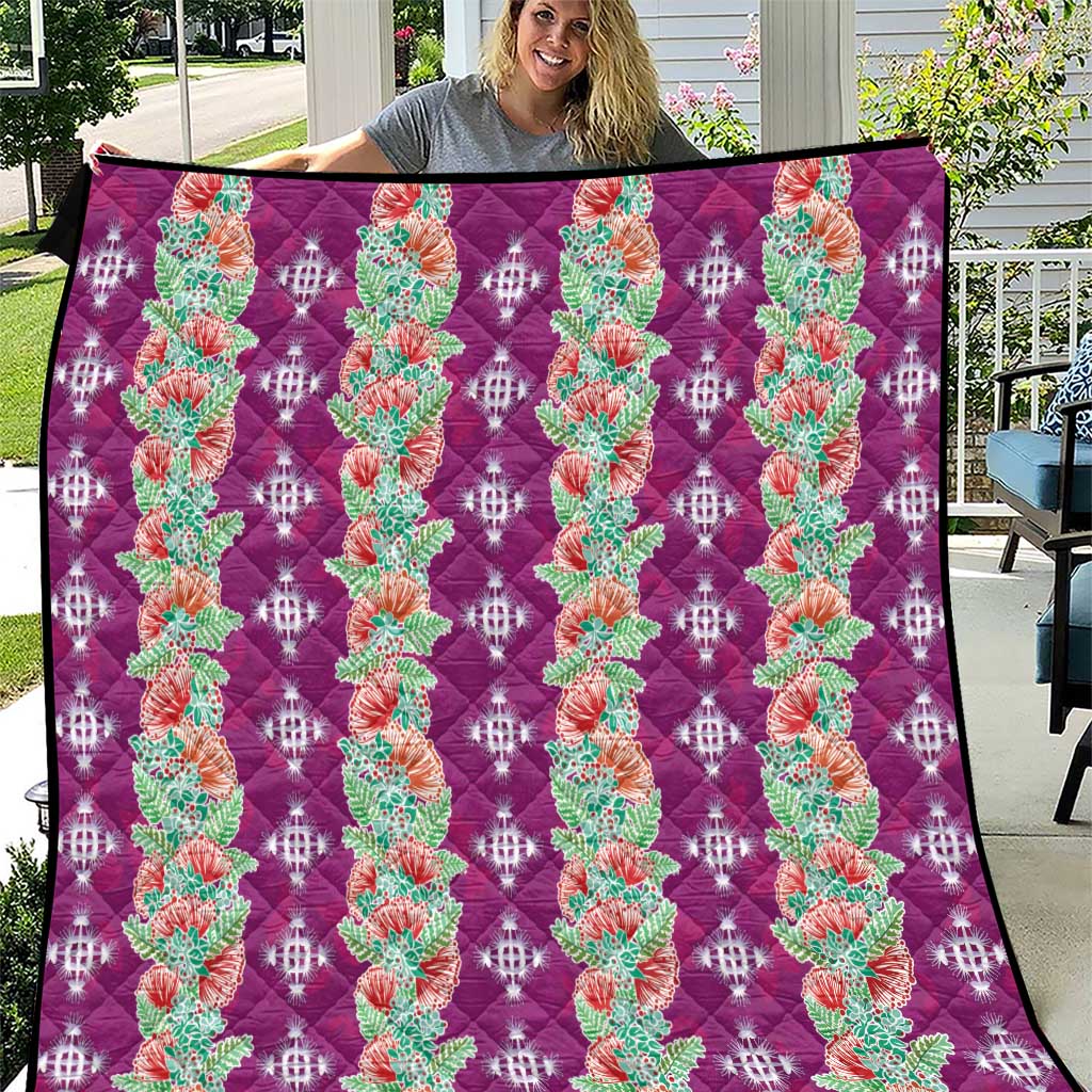 Hawaii Ohia Lehua Quilt Tropical Vibes Fuchsia