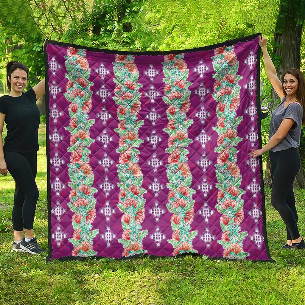 Hawaii Ohia Lehua Quilt Tropical Vibes Fuchsia