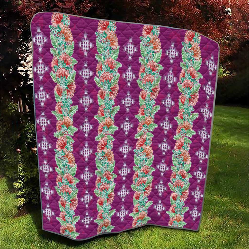 Hawaii Ohia Lehua Quilt Tropical Vibes Fuchsia