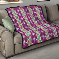Hawaii Ohia Lehua Quilt Tropical Vibes Fuchsia
