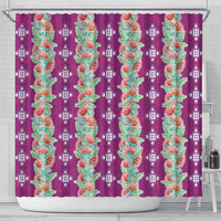 Hawaii Ohia Lehua Shower Curtain Tropical Vibes Fuchsia