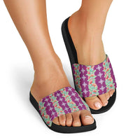 Hawaii Ohia Lehua Slide Sandals Tropical Vibes Fuchsia