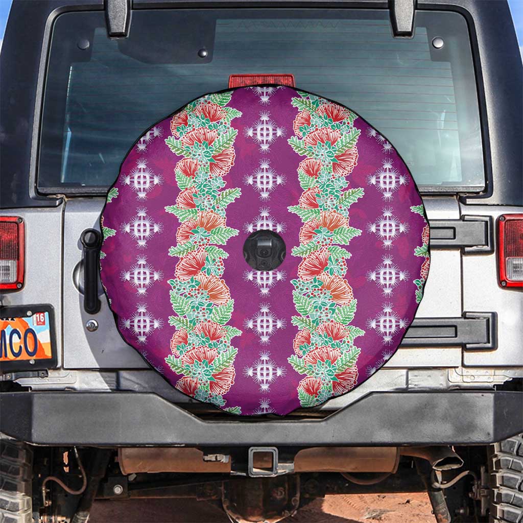 Hawaii Ohia Lehua Spare Tire Cover Tropical Vibes Fuchsia