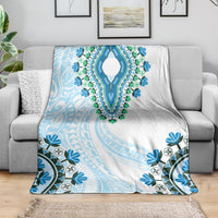 Africa Dashiki Blanket With Polynesian Pattern Blue Version LT05 - Polynesian Pride