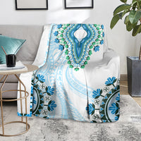Africa Dashiki Blanket With Polynesian Pattern Blue Version LT05 - Polynesian Pride