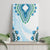 Africa Dashiki Canvas Wall Art With Polynesian Pattern Blue Version