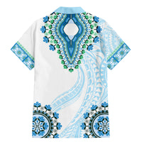 Africa Dashiki Family Matching Mermaid Dress and Hawaiian Shirt With Polynesian Pattern Blue Version LT05 - Polynesian Pride