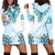 Africa Dashiki Hoodie Dress With Polynesian Pattern Blue Version LT05 - Polynesian Pride