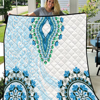 Africa Dashiki Quilt With Polynesian Pattern Blue Version LT05 Blue - Polynesian Pride