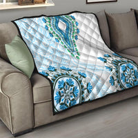 Africa Dashiki Quilt With Polynesian Pattern Blue Version LT05 - Polynesian Pride
