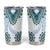 Africa Dashiki Tumbler Cup With Polynesian Pattern Blue Version