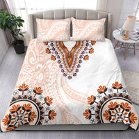 Africa Dashiki Bedding Set With Polynesian Pattern Beige Version
