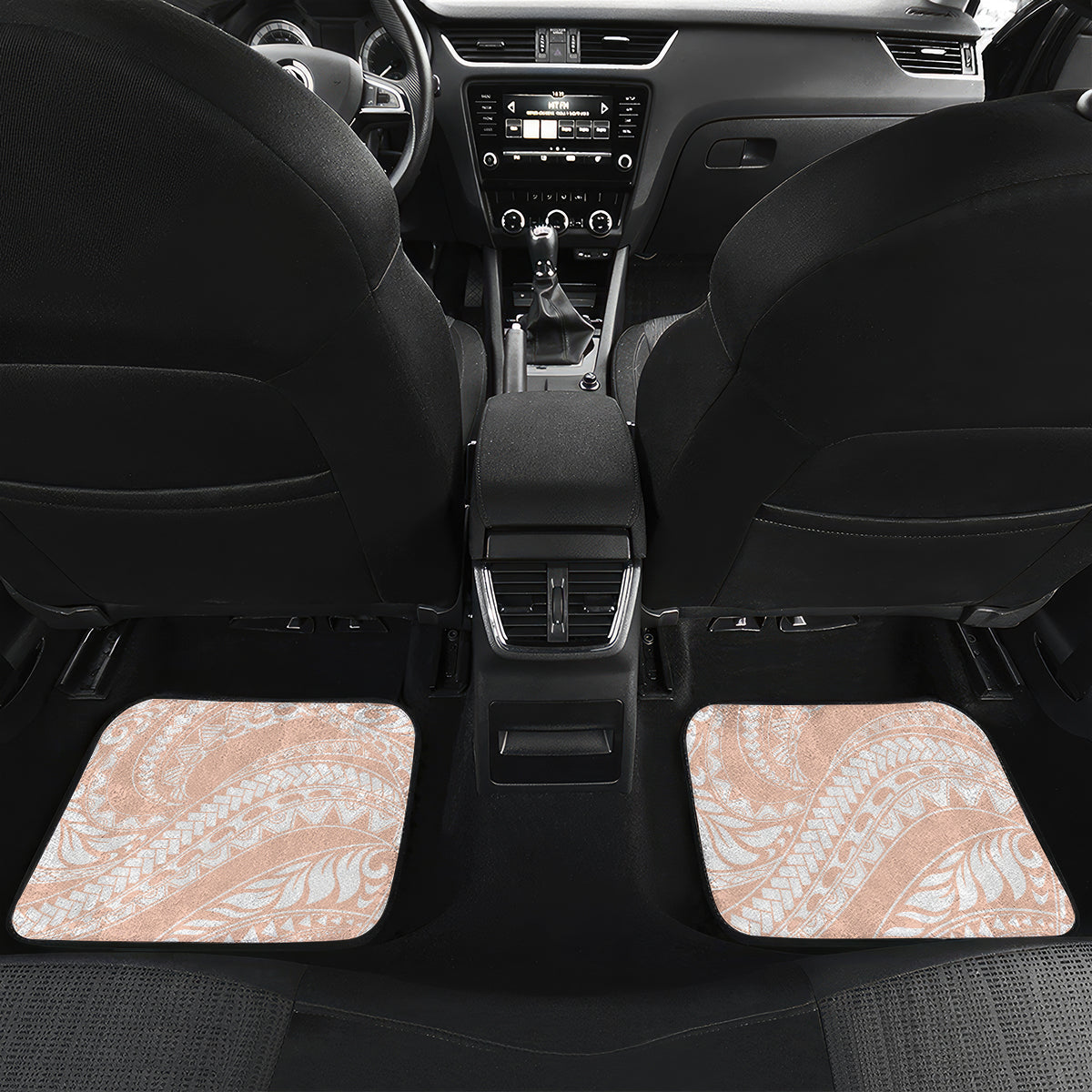 Africa Dashiki Car Mats With Polynesian Pattern Beige Version