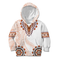 Africa Dashiki Kid Hoodie With Polynesian Pattern Beige Version LT05 Hoodie Beige - Polynesian Pride