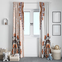 Africa Dashiki Window Curtain With Polynesian Pattern Beige Version LT05 - Polynesian Pride