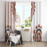 Africa Dashiki Window Curtain With Polynesian Pattern Beige Version LT05 - Polynesian Pride