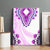 Africa Dashiki Canvas Wall Art With Polynesian Pattern Pink Version