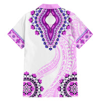 Africa Dashiki Hawaiian Shirt With Polynesian Pattern Pink Version LT05 - Polynesian Pride