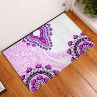 Africa Dashiki Rubber Doormat With Polynesian Pattern Pink Version LT05 Pink - Polynesian Pride