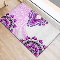 Africa Dashiki Rubber Doormat With Polynesian Pattern Pink Version LT05 - Polynesian Pride