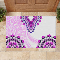 Africa Dashiki Rubber Doormat With Polynesian Pattern Pink Version LT05 - Polynesian Pride
