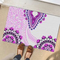 Africa Dashiki Rubber Doormat With Polynesian Pattern Pink Version LT05 - Polynesian Pride