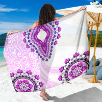 Africa Dashiki Sarong With Polynesian Pattern Pink Version