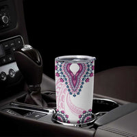 Africa Dashiki Tumbler Cup With Polynesian Pattern Pink Version