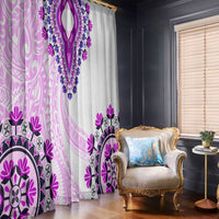 Africa Dashiki Window Curtain With Polynesian Pattern Pink Version LT05 - Polynesian Pride
