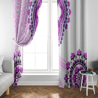 Africa Dashiki Window Curtain With Polynesian Pattern Pink Version LT05 - Polynesian Pride