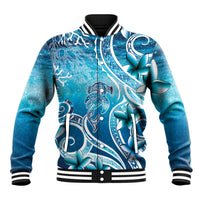 Polynesia World Ocean Day Baseball Jacket Ocean Style