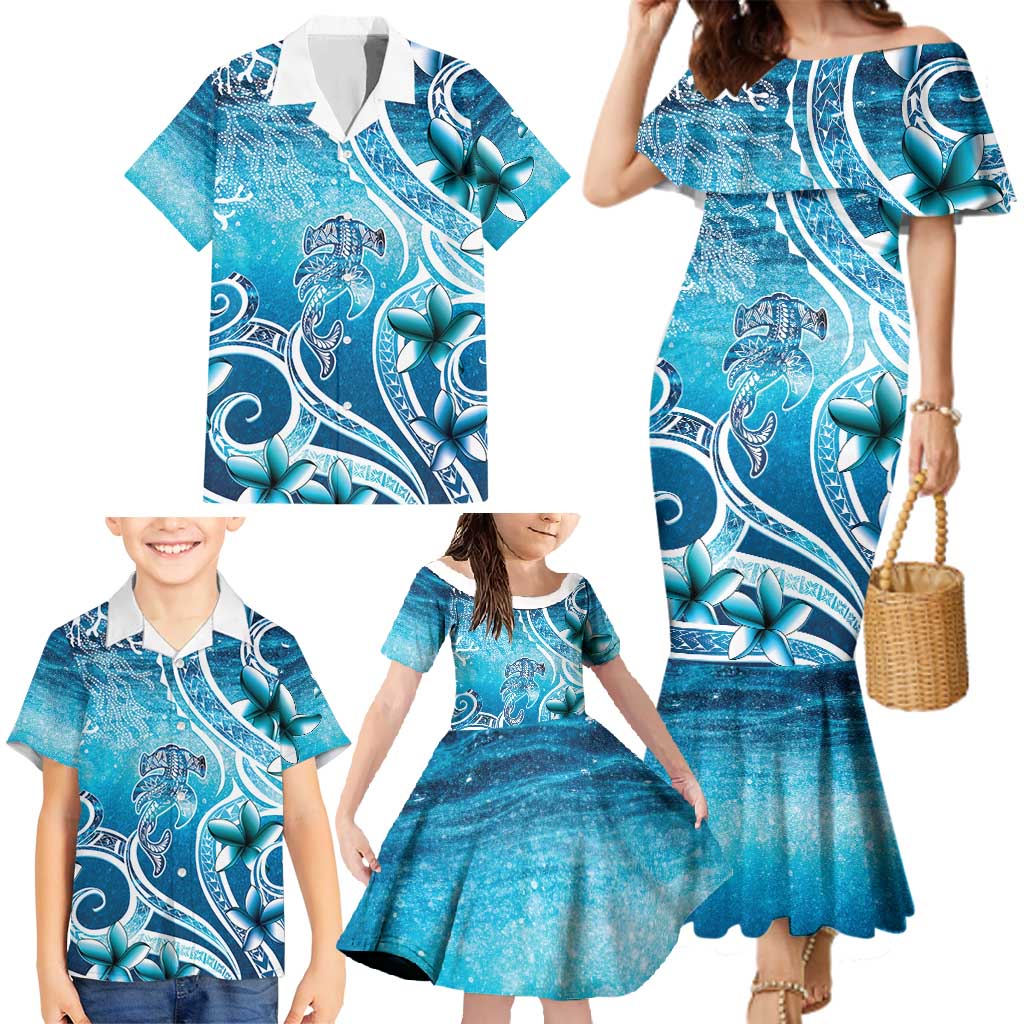 Polynesia World Ocean Day Family Matching Mermaid Dress and Hawaiian Shirt Ocean Style LT05 - Polynesian Pride