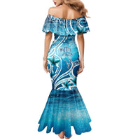 Polynesia World Ocean Day Family Matching Mermaid Dress and Hawaiian Shirt Ocean Style LT05 - Polynesian Pride