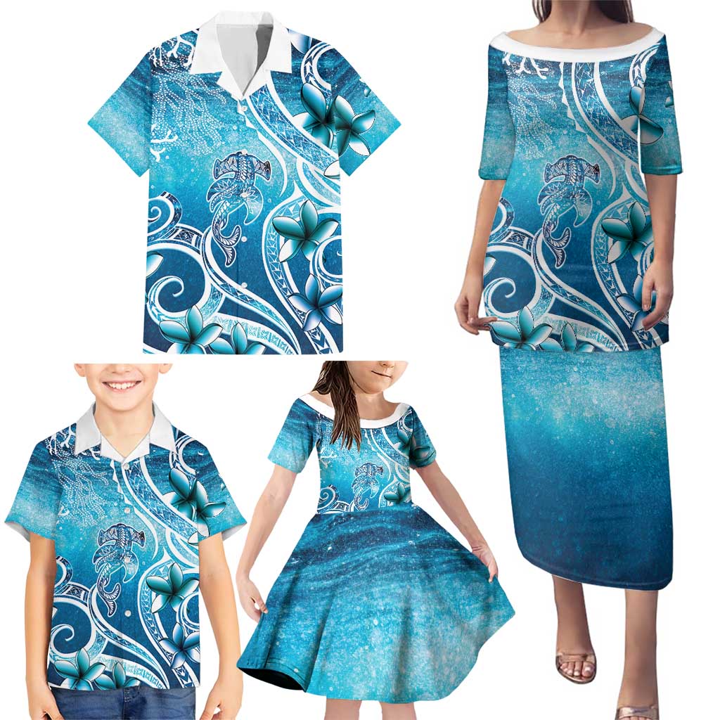 Polynesia World Ocean Day Family Matching Puletasi and Hawaiian Shirt Ocean Style LT05 - Polynesian Pride