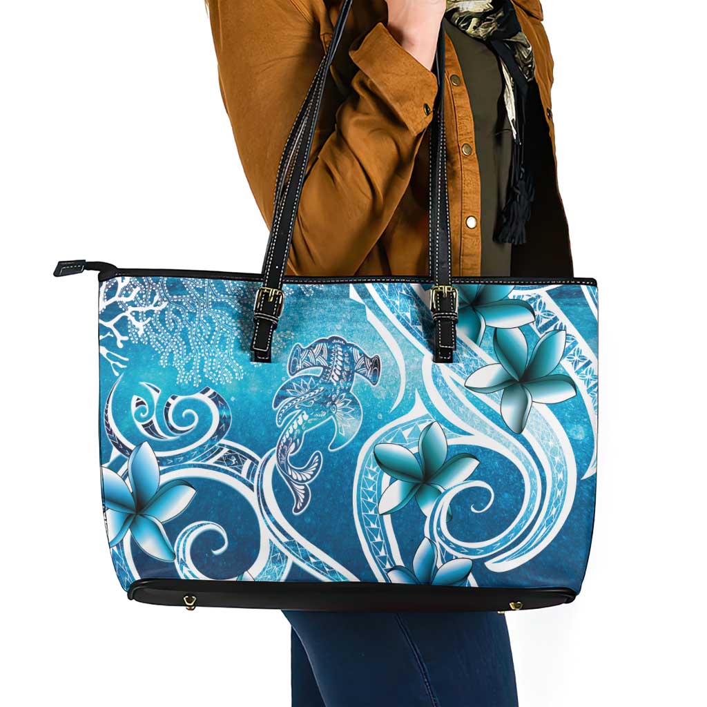 Polynesia World Ocean Day Leather Tote Bag Ocean Style LT05 - Polynesian Pride