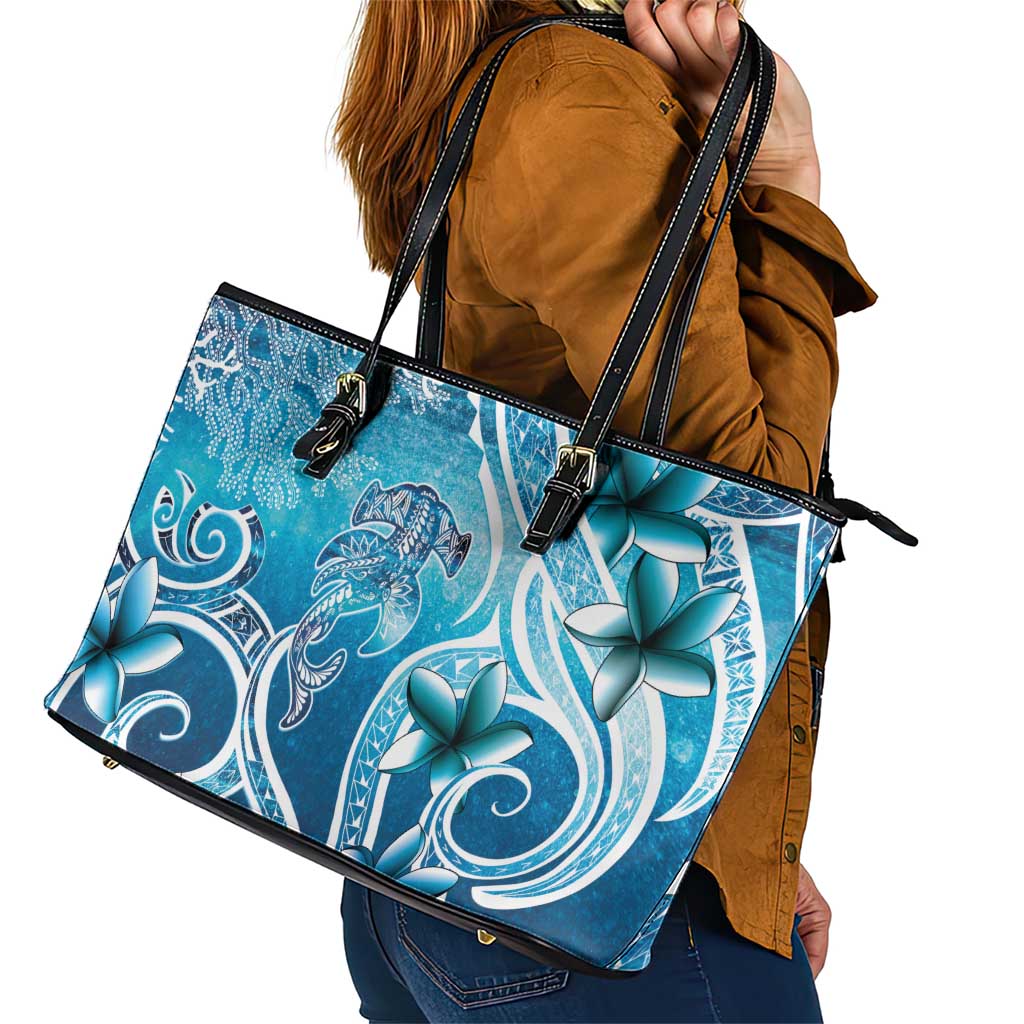 Polynesia World Ocean Day Leather Tote Bag Ocean Style LT05 - Polynesian Pride