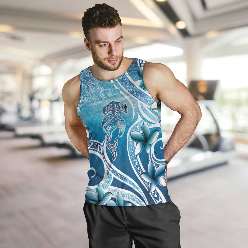 Polynesia World Ocean Day Men Tank Top Ocean Style LT05 Blue - Polynesian Pride