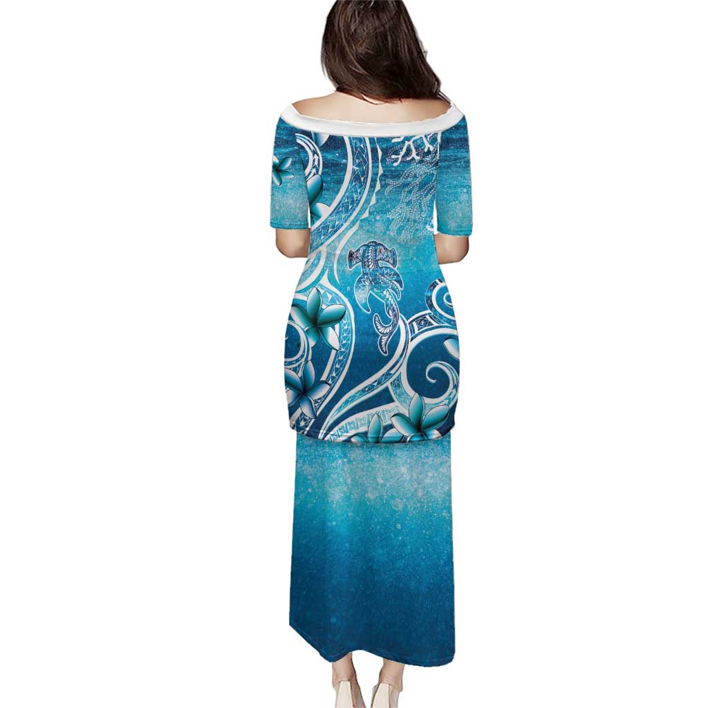 Polynesia World Ocean Day Puletasi Ocean Style