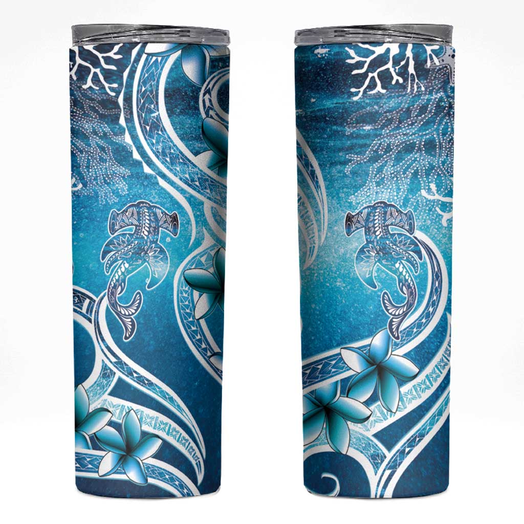 Polynesia World Ocean Day Skinny Tumbler Ocean Style LT05 Blue - Polynesian Pride