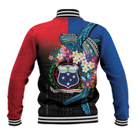 Samoa Baseball Jacket Humpback Whale Siapo Pattern