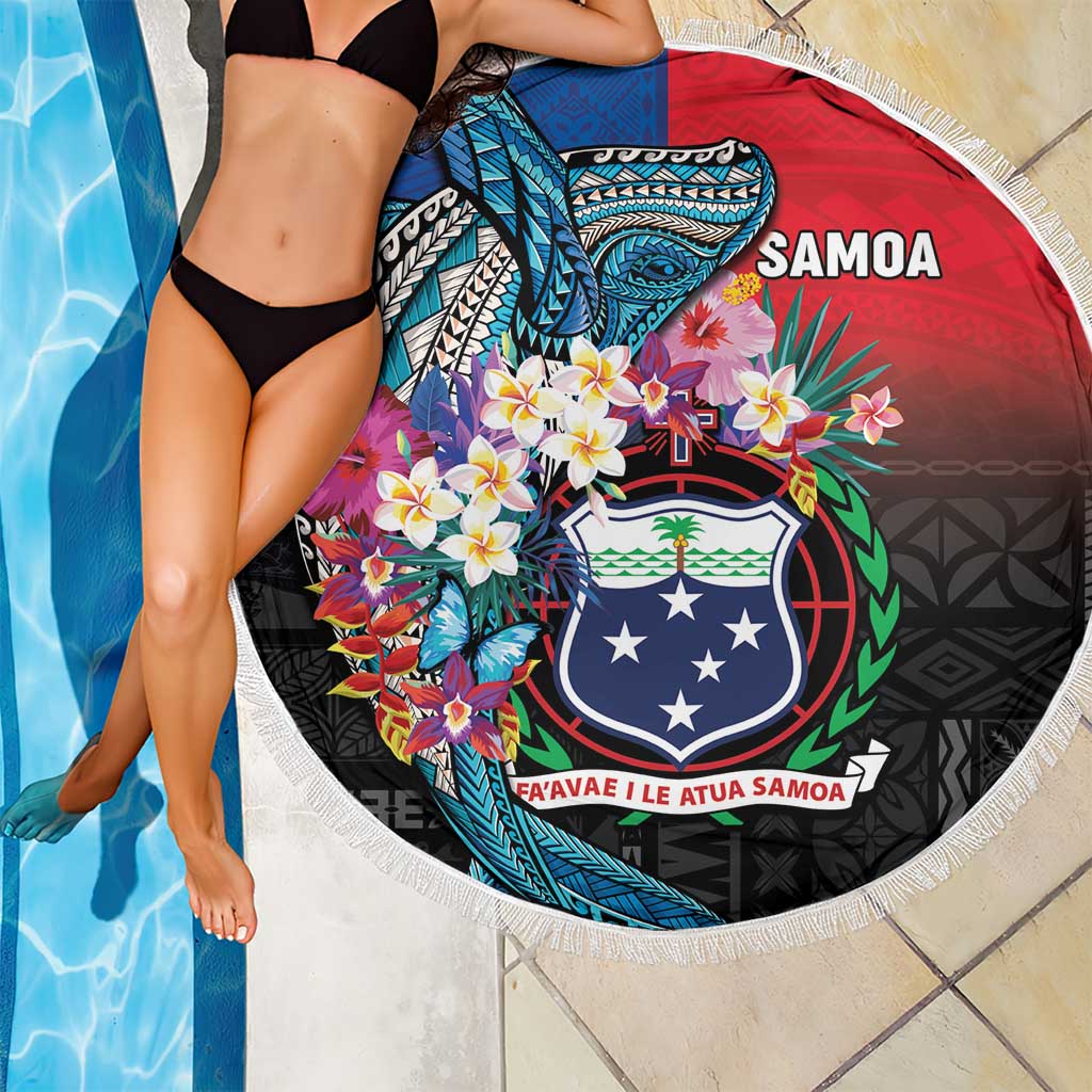 Samoa Beach Blanket Humpback Whale Siapo Pattern