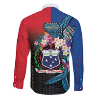 Samoa Family Matching Long Sleeve Bodycon Dress and Hawaiian Shirt Humpback Whale Siapo Pattern