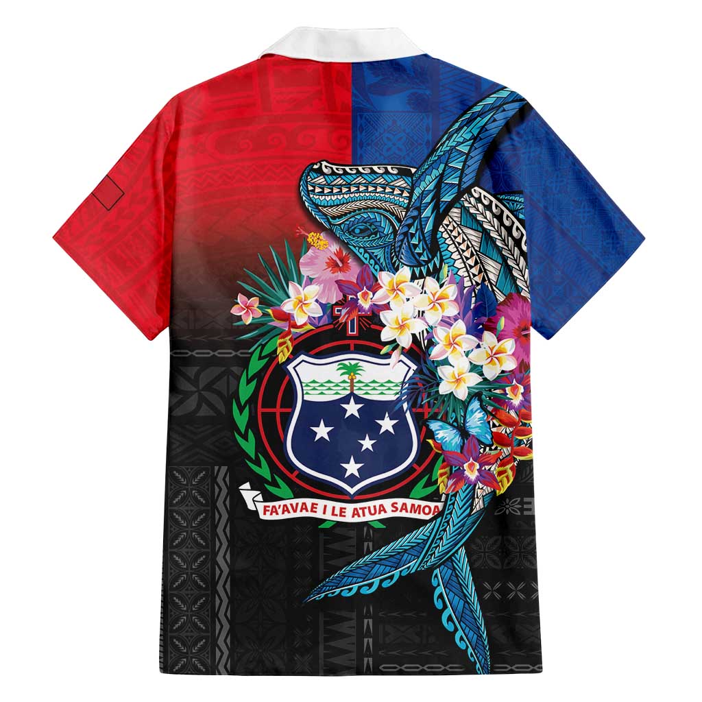 Samoa Family Matching Off Shoulder Short Dress and Hawaiian Shirt Humpback Whale Siapo Pattern