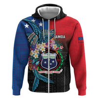 Samoa Hoodie Humpback Whale Siapo Pattern