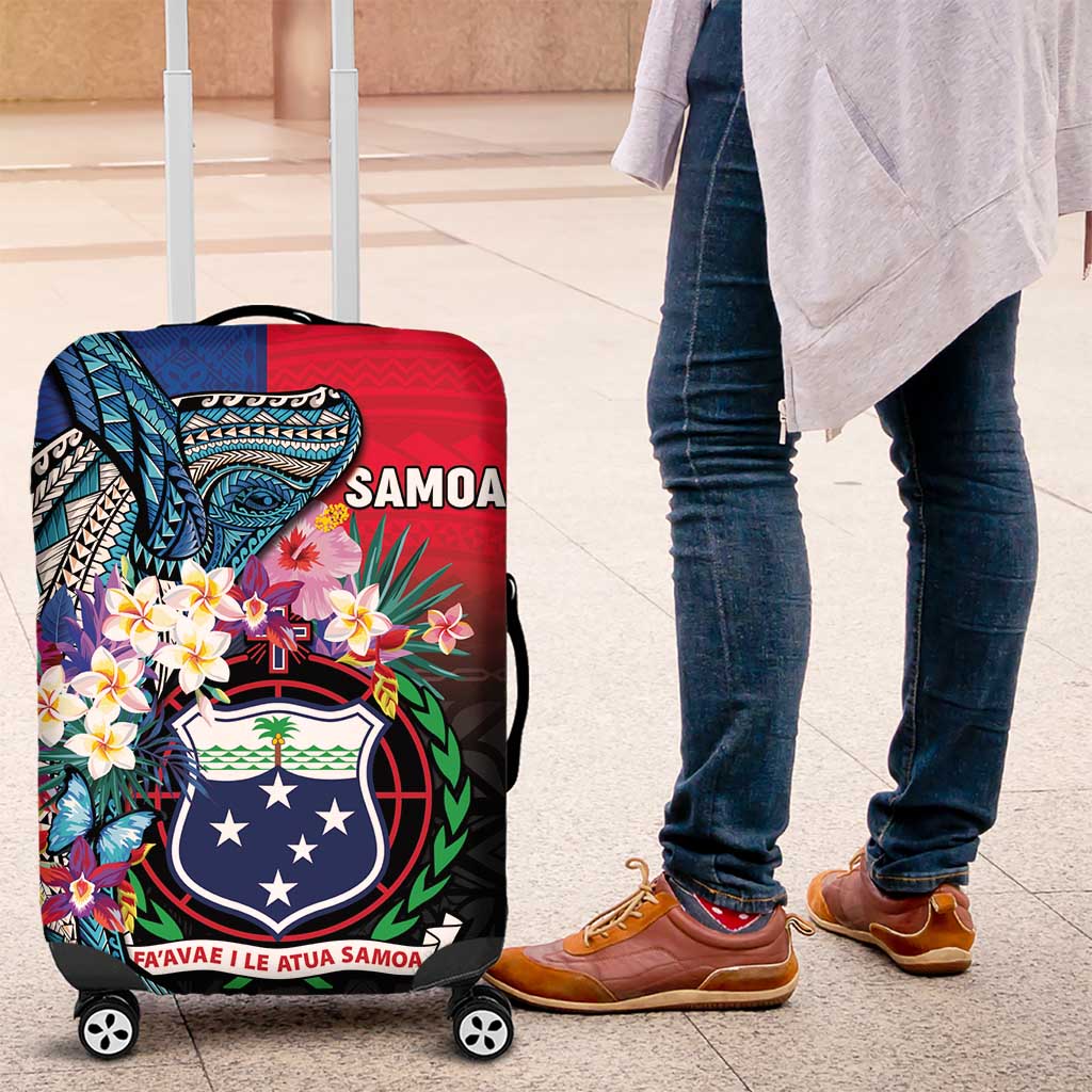 Samoa Luggage Cover Humpback Whale Siapo Pattern