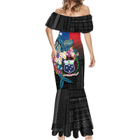 Samoa Mermaid Dress Humpback Whale Siapo Pattern