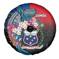Samoa Spare Tire Cover Humpback Whale Siapo Pattern