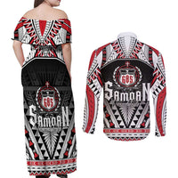 Samoa Independence Day Couples Matching Off Shoulder Maxi Dress and Long Sleeve Button Shirt Proud To Be Samoan