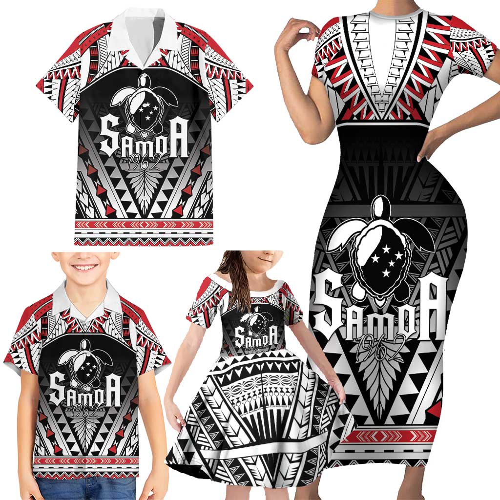 Samoa Independence Day Family Matching Short Sleeve Bodycon Dress and Hawaiian Shirt Proud To Be Samoan